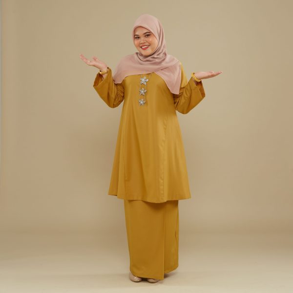 KEMBOJA KURUNG PAHANG - MUSTARD