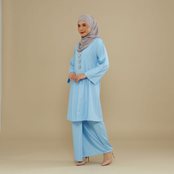 KEMBOJA KURUNG PAHANG - BABY BLUE - Image 2