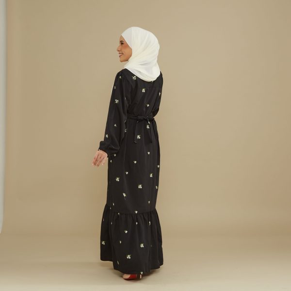 Naeema Embroidery Dress - Black - Image 4