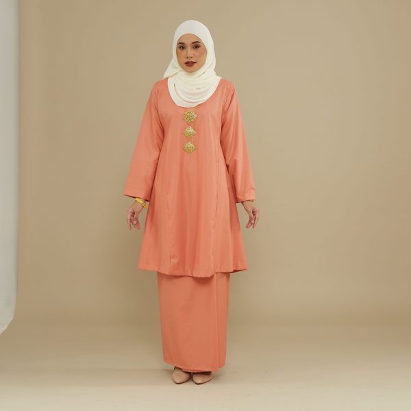 KEMBOJA KURUNG PAHANG - SALMON PEACH