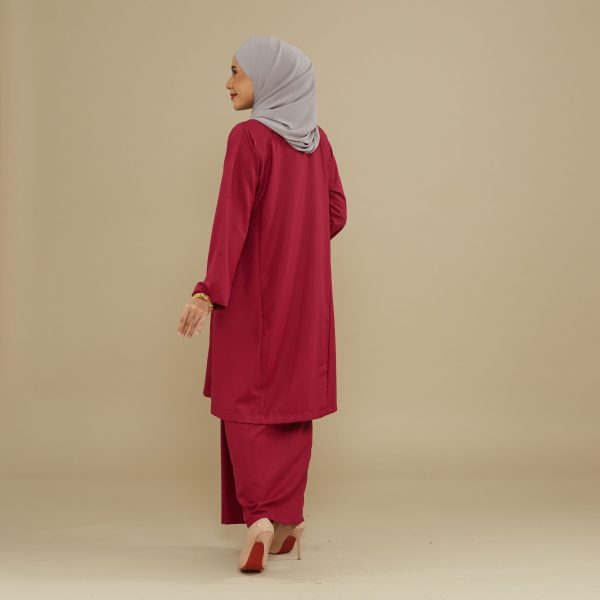 KEMBOJA KURUNG PAHANG - MAROON - Image 2