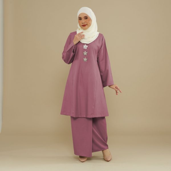 KEMBOJA KURUNG PAHANG - DUSTY PINK