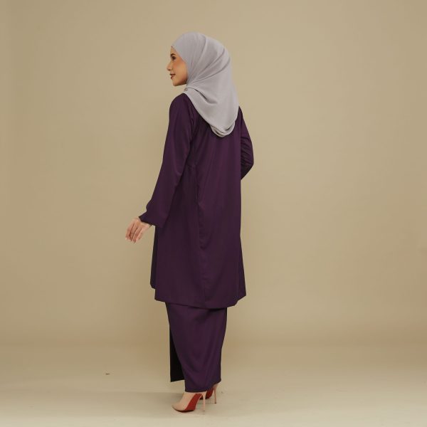 KEMBOJA KURUNG PAHANG - DARK PURPLE - Image 2