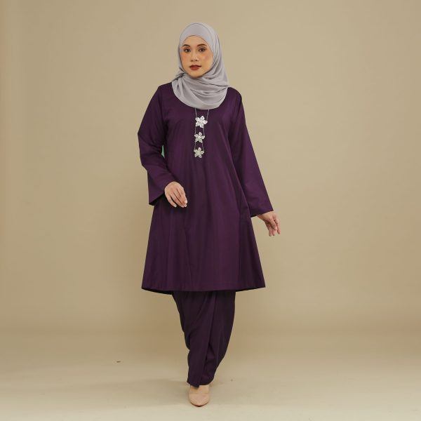 KEMBOJA KURUNG PAHANG - DARK PURPLE - Image 3