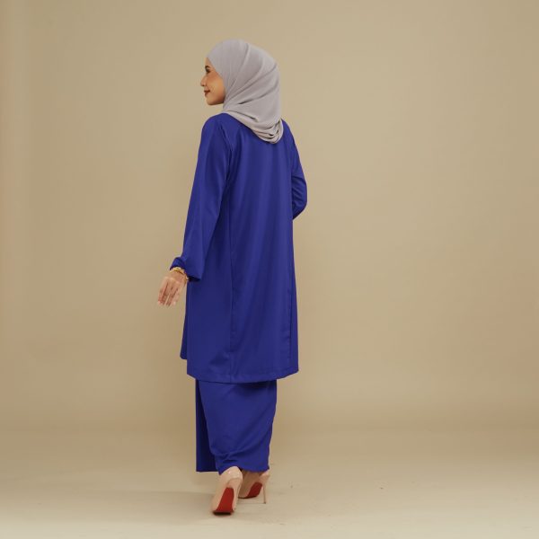 KEMBOJA KURUNG PAHANG - ROYAL BLUE - Image 3